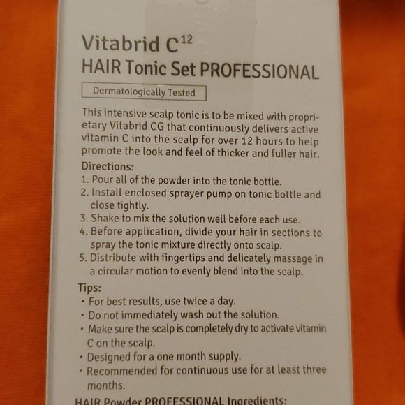 NEW VITABRID C12 Hair Tonic & Powder Set Professional FULL SIZE - Picture 7 of 10